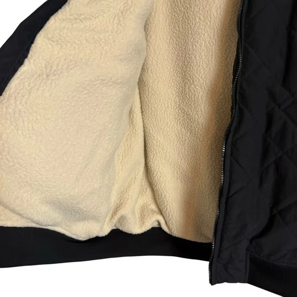 The North Face Black Cuchillo Insulated Fleece Lined Quilted Full Zip Hoodie M